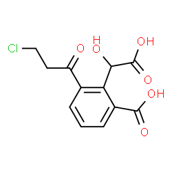 ChemSpider 2D Image | 2-[Carboxy(hydroxy)methyl]-3-(3-chloropropanoyl)benzoic acid | C12H11ClO6