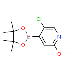 ChemSpider 2D Image | 5-Chloro-2-methoxy-4-(4,4,5,5-tetramethyl-1,3,2-dioxaborolan-2-yl)pyridine | C12H17BClNO3