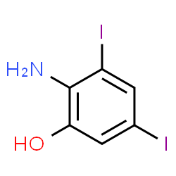 ChemSpider 2D Image | 2-Amino-3,5-diiodophenol | C6H5I2NO