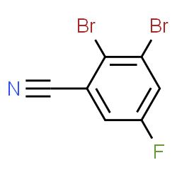 ChemSpider 2D Image | 2,3-Dibromo-5-fluorobenzonitrile | C7H2Br2FN