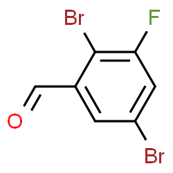 ChemSpider 2D Image | 2,5-Dibromo-3-fluorobenzaldehyde | C7H3Br2FO