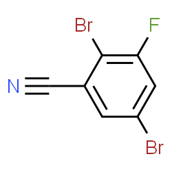 ChemSpider 2D Image | 2,5-Dibromo-3-fluorobenzonitrile | C7H2Br2FN