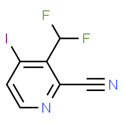 ChemSpider 2D Image | 3-(Difluoromethyl)-4-iodo-2-pyridinecarbonitrile | C7H3F2IN2