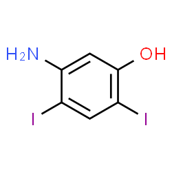 ChemSpider 2D Image | 5-Amino-2,4-diiodophenol | C6H5I2NO