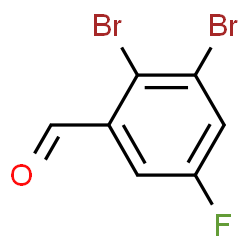 ChemSpider 2D Image | 2,3-Dibromo-5-fluorobenzaldehyde | C7H3Br2FO