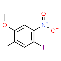 ChemSpider 2D Image | 1,5-Diiodo-2-methoxy-4-nitrobenzene | C7H5I2NO3