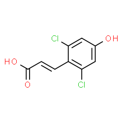ChemSpider 2D Image | (2E)-3-(2,6-Dichloro-4-hydroxyphenyl)acrylic acid | C9H6Cl2O3