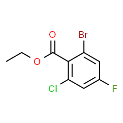 ChemSpider 2D Image | Ethyl 2-bromo-6-chloro-4-fluorobenzoate | C9H7BrClFO2