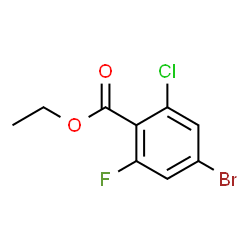 ChemSpider 2D Image | Ethyl 4-bromo-2-chloro-6-fluorobenzoate | C9H7BrClFO2