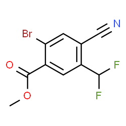 ChemSpider 2D Image | Methyl 2-bromo-4-cyano-5-(difluoromethyl)benzoate | C10H6BrF2NO2