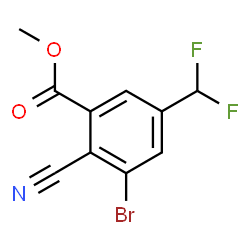 ChemSpider 2D Image | Methyl 3-bromo-2-cyano-5-(difluoromethyl)benzoate | C10H6BrF2NO2