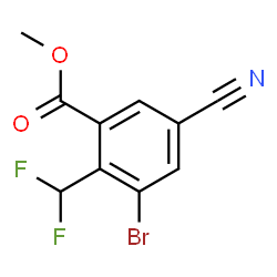 ChemSpider 2D Image | Methyl 3-bromo-5-cyano-2-(difluoromethyl)benzoate | C10H6BrF2NO2