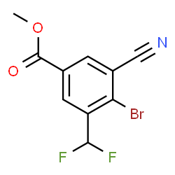 ChemSpider 2D Image | Methyl 4-bromo-3-cyano-5-(difluoromethyl)benzoate | C10H6BrF2NO2