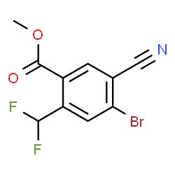 ChemSpider 2D Image | Methyl 4-bromo-5-cyano-2-(difluoromethyl)benzoate | C10H6BrF2NO2