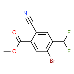 ChemSpider 2D Image | Methyl 5-bromo-2-cyano-4-(difluoromethyl)benzoate | C10H6BrF2NO2
