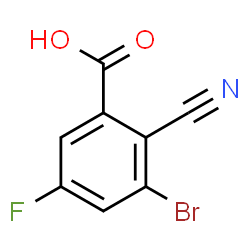 ChemSpider 2D Image | 3-Bromo-2-cyano-5-fluorobenzoic acid | C8H3BrFNO2