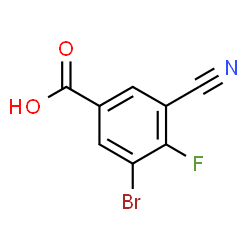 ChemSpider 2D Image | 3-Bromo-5-cyano-4-fluorobenzoic acid | C8H3BrFNO2