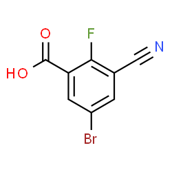 ChemSpider 2D Image | 5-Bromo-3-cyano-2-fluorobenzoic acid | C8H3BrFNO2
