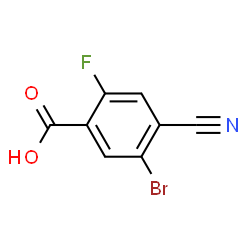ChemSpider 2D Image | 5-Bromo-4-cyano-2-fluorobenzoic acid | C8H3BrFNO2