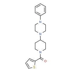 ChemSpider 2D Image | [4-(4-Phenyl-1-piperazinyl)-1-piperidinyl](2-thienyl)methanone | C20H25N3OS