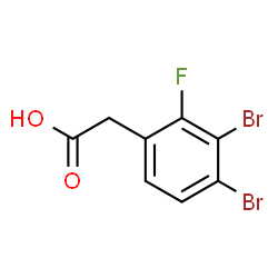 ChemSpider 2D Image | (3,4-Dibromo-2-fluorophenyl)acetic acid | C8H5Br2FO2