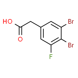 ChemSpider 2D Image | (3,4-Dibromo-5-fluorophenyl)acetic acid | C8H5Br2FO2