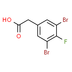 ChemSpider 2D Image | (3,5-Dibromo-4-fluorophenyl)acetic acid | C8H5Br2FO2