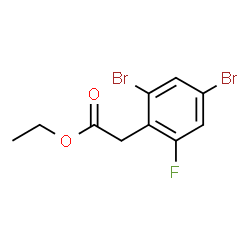 ChemSpider 2D Image | Ethyl (2,4-dibromo-6-fluorophenyl)acetate | C10H9Br2FO2