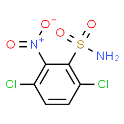 ChemSpider 2D Image | 3,6-Dichloro-2-nitrobenzenesulfonamide | C6H4Cl2N2O4S