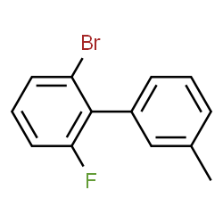 ChemSpider 2D Image | 2-Bromo-6-fluoro-3'-methylbiphenyl | C13H10BrF