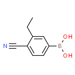 ChemSpider 2D Image | (4-Cyano-3-ethylphenyl)boronic acid | C9H10BNO2