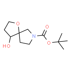 ChemSpider 2D Image | tert-Butyl 4-hydroxy-1-oxa-7-azaspiro[4.4]nonane-7-carboxylate | C12H21NO4