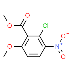 ChemSpider 2D Image | Methyl 2-chloro-6-methoxy-3-nitrobenzoate | C9H8ClNO5