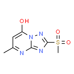 ChemSpider 2D Image | 2-methanesulfonyl-5-methyl-[1,2,4]triazolo[1,5-a]pyrimidin-7-ol | C7H8N4O3S