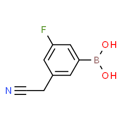 ChemSpider 2D Image | (3-(Cyanomethyl)-5-fluorophenyl)boronic acid | C8H7BFNO2
