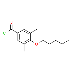 ChemSpider 2D Image | 3,5-Dimethyl-4-(pentyloxy)benzoyl chloride | C14H19ClO2