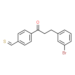 ChemSpider 2D Image | 4-[3-(3-Bromophenyl)propanoyl]benzenecarbothialdehyde | C16H13BrOS