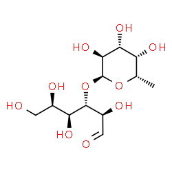 ChemSpider 2D Image | 3-O-(6-Deoxy-alpha-L-galactopyranosyl)-D-galactose | C12H22O10