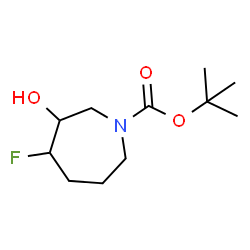 ChemSpider 2D Image | tert-Butyl 4-fluoro-3-hydroxyazepane-1-carboxylate | C11H20FNO3