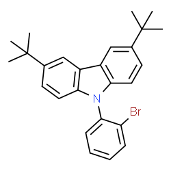 ChemSpider 2D Image | 9-(2-Bromophenyl)-3,6-di-tert-butyl-9H-carbazole | C26H28BrN