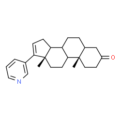 ChemSpider 2D Image | (8xi,9xi,14xi)-17-(3-Pyridinyl)androst-16-en-3-one | C24H31NO