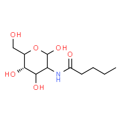 ChemSpider 2D Image | 2-Deoxy-2-(pentanoylamino)-D-glycero-hexopyranose | C11H21NO6