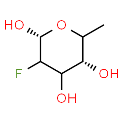ChemSpider 2D Image | 2,6-Dideoxy-2-fluoro-alpha-L-glycero-hexopyranose | C6H11FO4