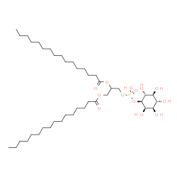 ChemSpider 2D Image | 3-[(Hydroxy{[(1S,2R,3R,4S,5S,6R)-2,3,4,5,6-pentahydroxycyclohexyl]oxy}phosphoryl)oxy]-1,2-propanediyl dihexadecanoate | C41H79O13P