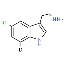 ChemSpider 2D Image | 2-[5-Chloro(7-~2~H)-1H-indol-3-yl]ethanamine | C10H10DClN2