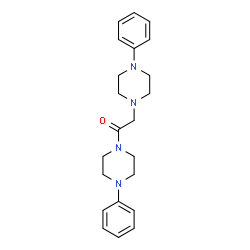 ChemSpider 2D Image | 1,2-Bis(4-phenyl-1-piperazinyl)ethanone | C22H28N4O
