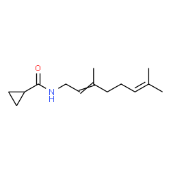 ChemSpider 2D Image | N-(3,7-Dimethyl-2,6-octadien-1-yl)cyclopropanecarboxamide | C14H23NO