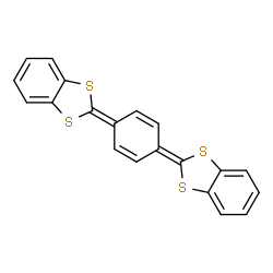 ChemSpider 2D Image | 2,2'-(2,5-Cyclohexadiene-1,4-diylidene)bis(1,3-benzodithiole) | C20H12S4