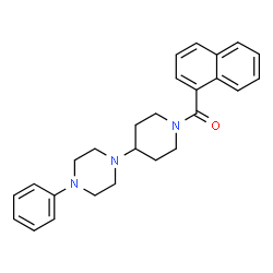 ChemSpider 2D Image | 1-Naphthyl[4-(4-phenyl-1-piperazinyl)-1-piperidinyl]methanone | C26H29N3O