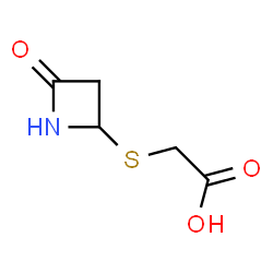 ChemSpider 2D Image | [(4-Oxo-2-azetidinyl)sulfanyl]acetic acid | C5H7NO3S